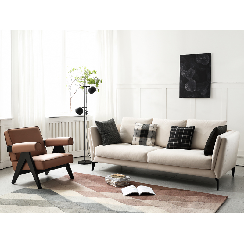 ECHOCASA實(shí)木沙發(fā)椅 小戶型北歐客廳的優(yōu)雅與實(shí)用之選